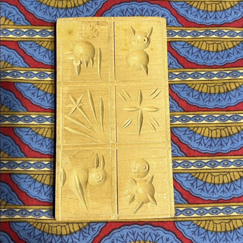 Vintage Carved Wooden Wall Art great for making Cookies
